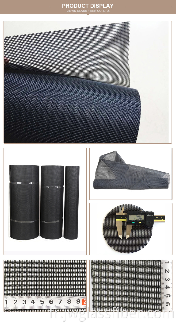 Polyester Polyester en PVC Black Polyester Pet Net Mesh / Pet Screen